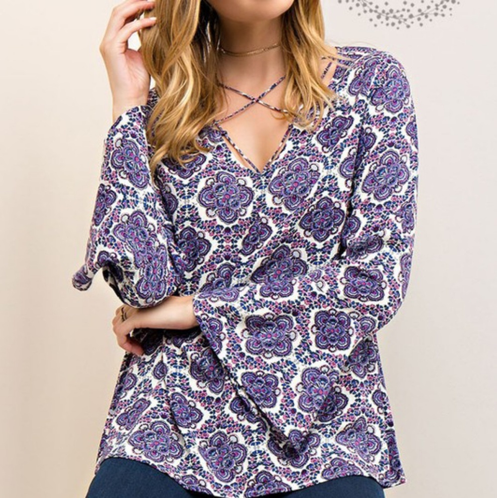 Medallion Print Blouse
